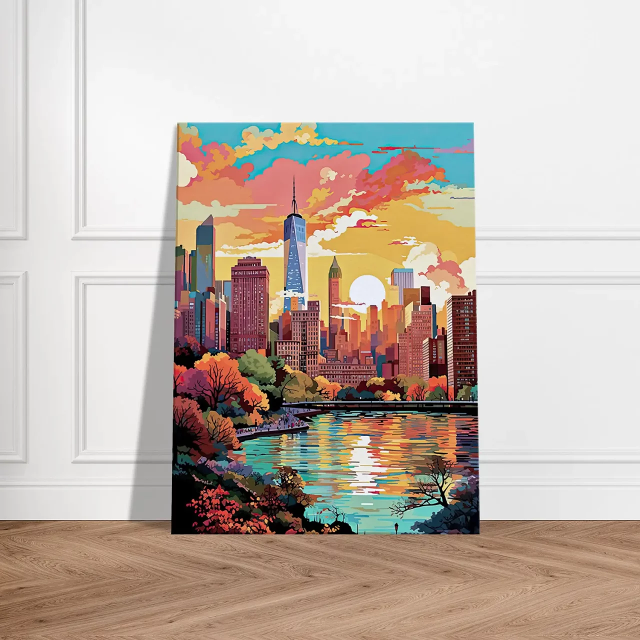 Automne à Manhattan au coucher de soleil automne à manhattan au coucher de soleil