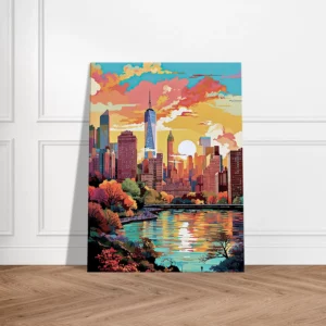 Automne à Manhattan au coucher de soleil automne à manhattan au coucher de soleil