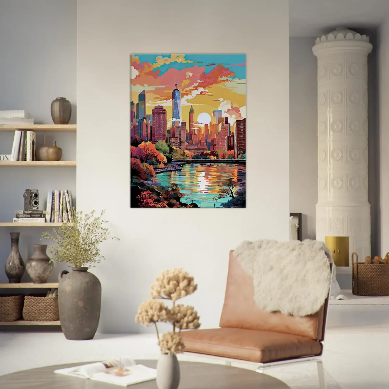 Automne à Manhattan au coucher de soleil automne à manhattan au coucher de soleil