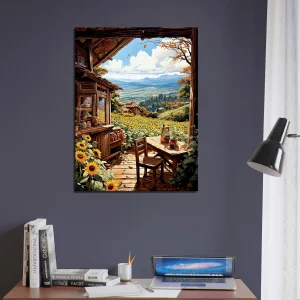 cabane dans les tournesols