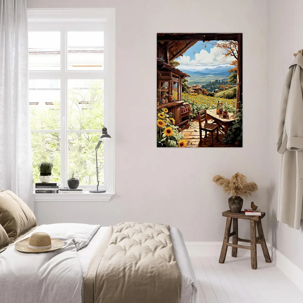 cabane dans les tournesols