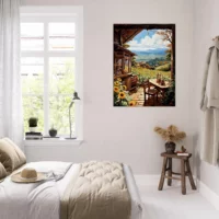 Tableau mural Cabane dans les tournesols cabane dans les tournesols