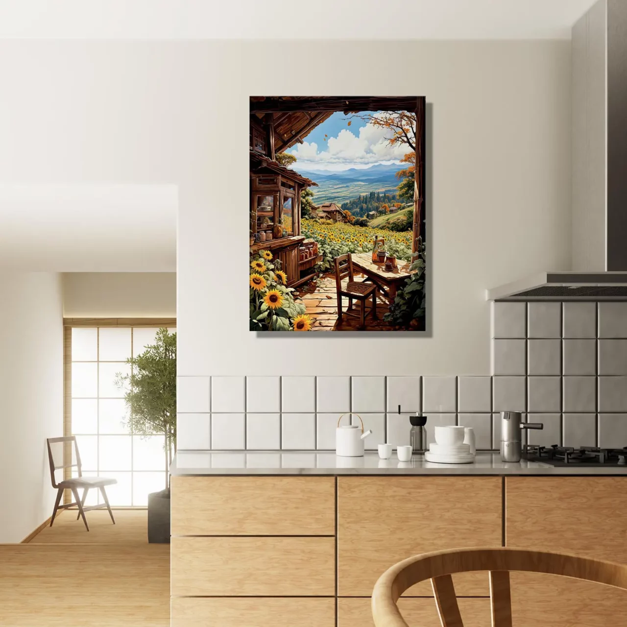 cabane dans les tournesols