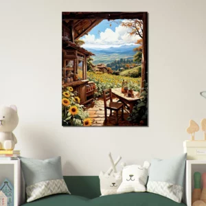 cabane dans les tournesols