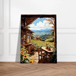 cabane dans les tournesols