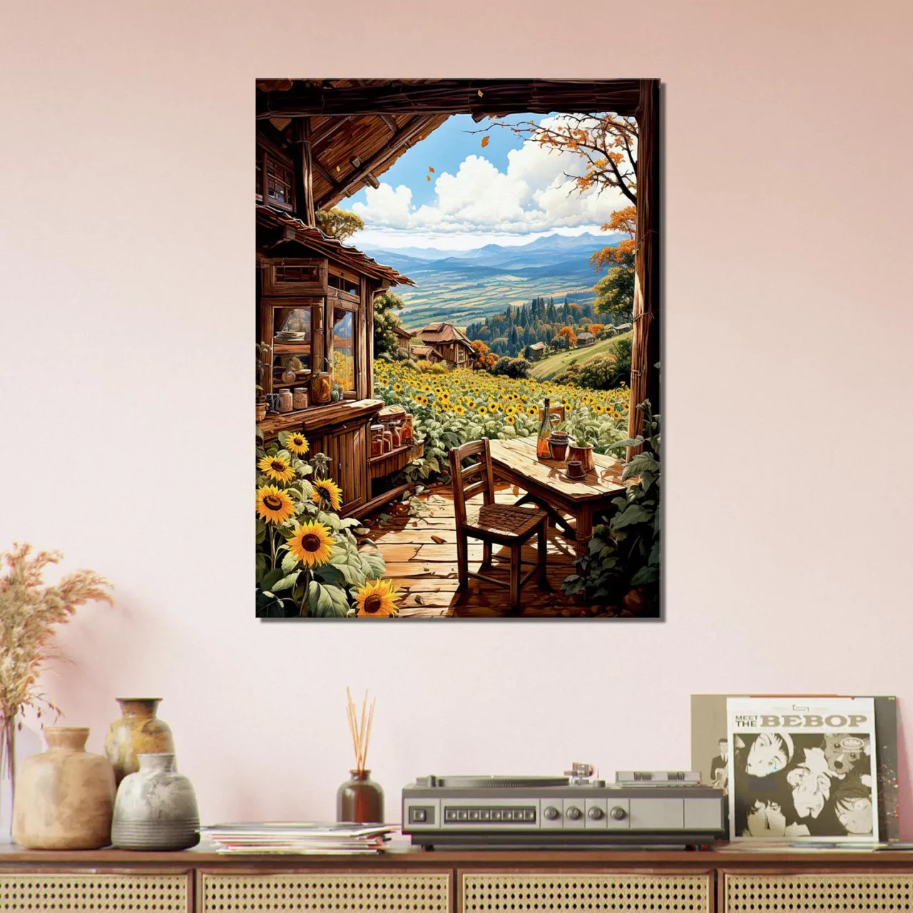 cabane dans les tournesols