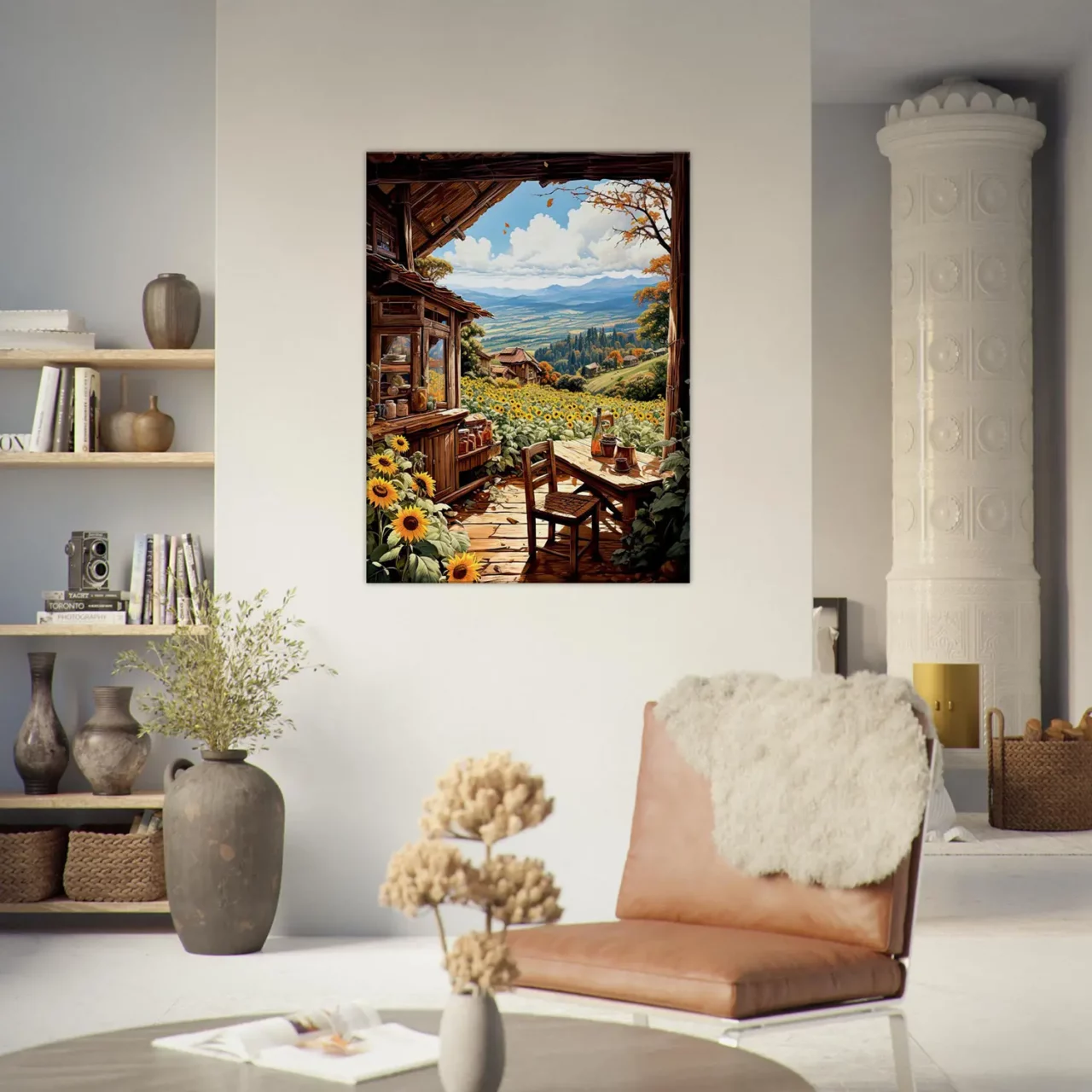 cabane dans les tournesols