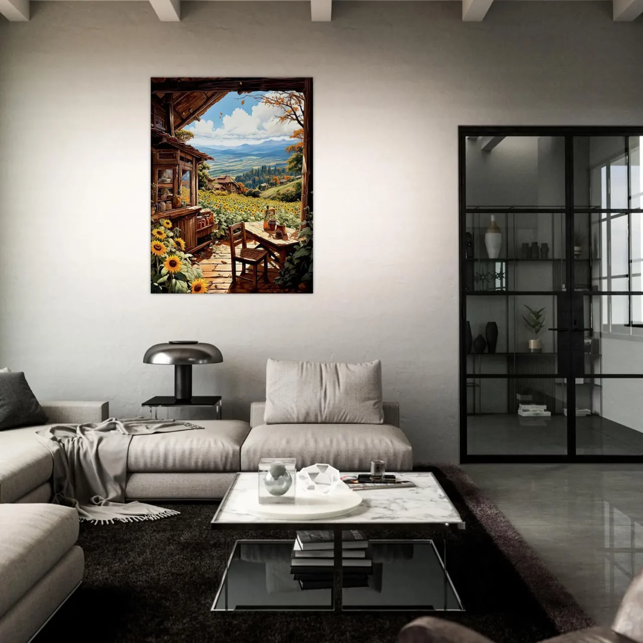 cabane dans les tournesols