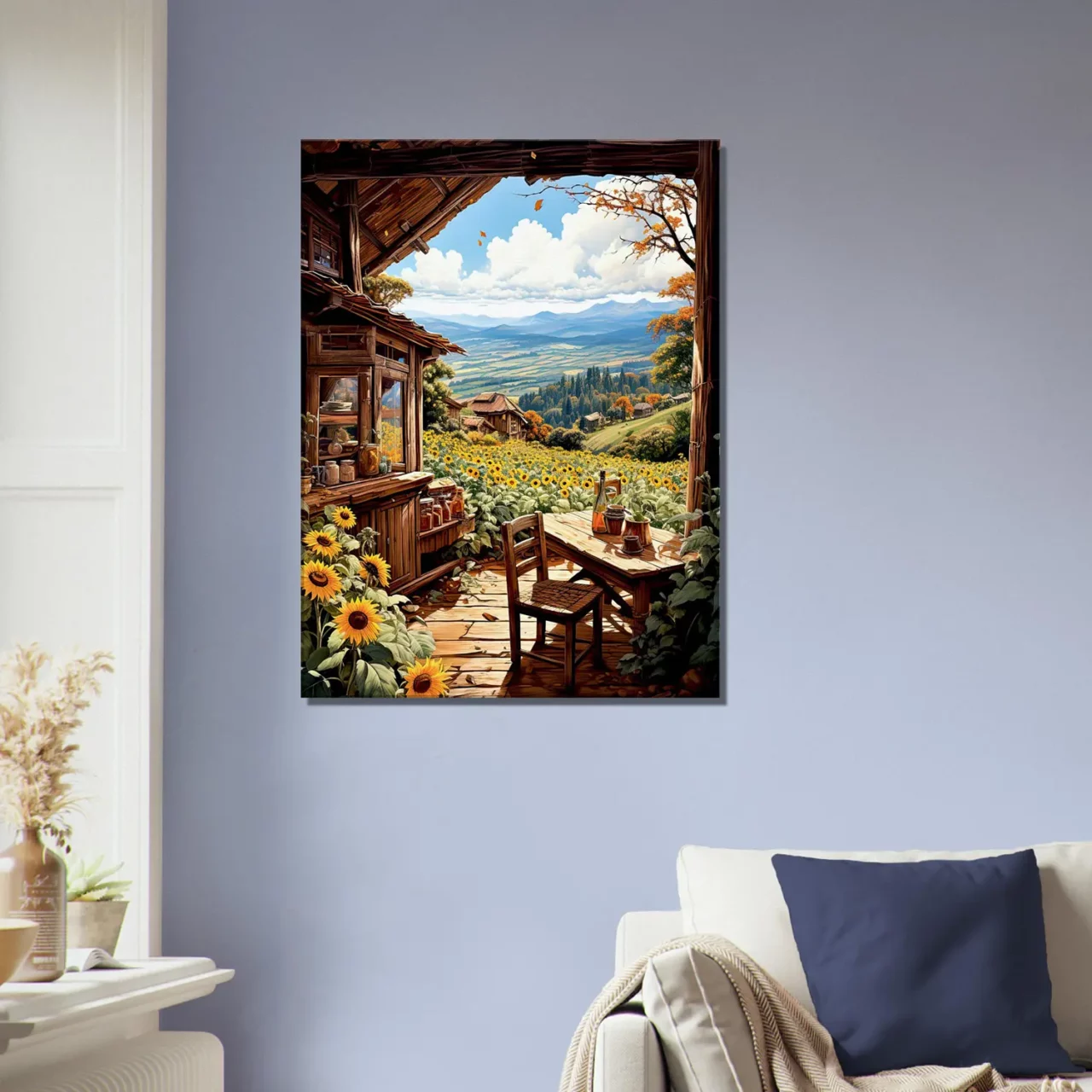 cabane dans les tournesols