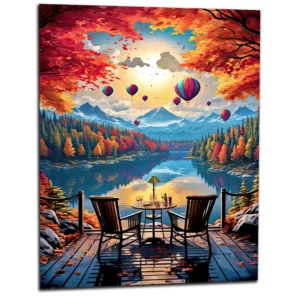 Café d’automne au bord du lac