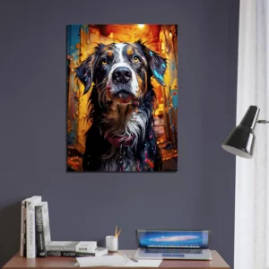 chaos artistique canin chien et peinture