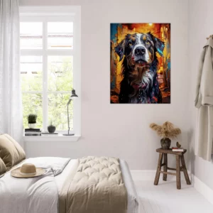 chaos artistique canin chien et peinture