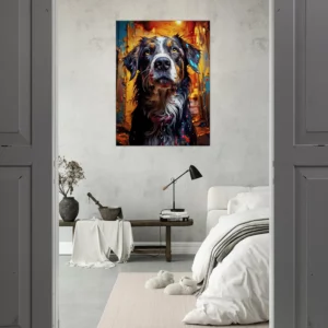 chaos artistique canin chien et peinture