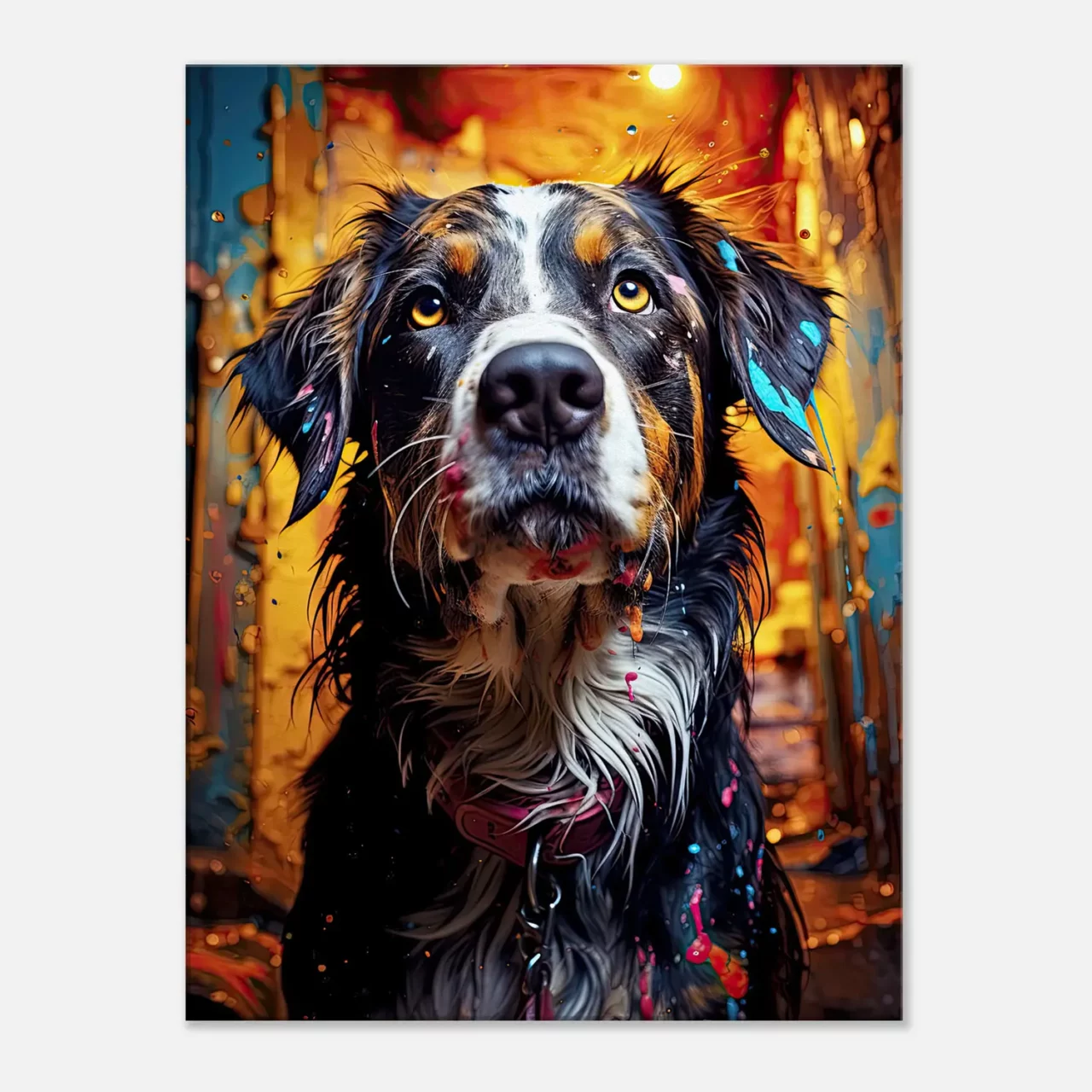 chaos artistique canin chien et peinture