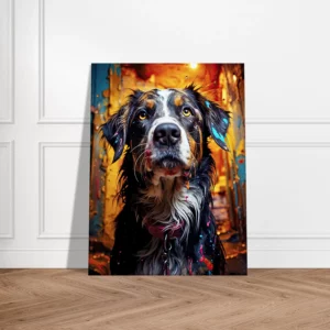 chaos artistique canin chien et peinture