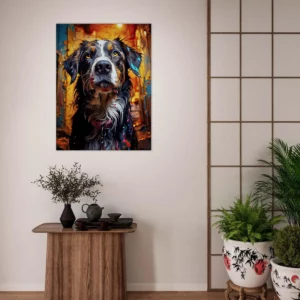 chaos artistique canin chien et peinture