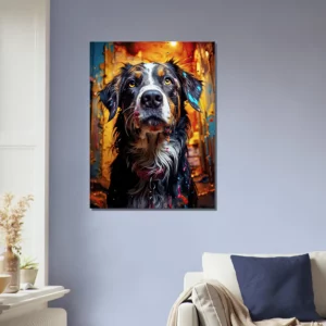 chaos artistique canin chien et peinture