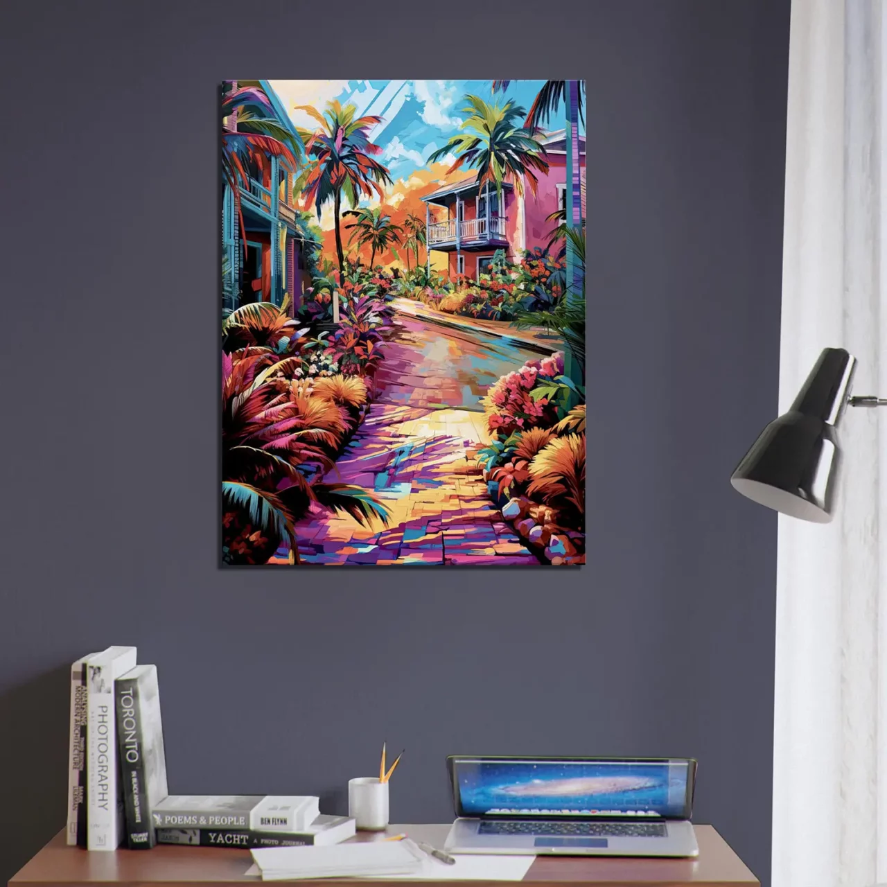 chemin tropical et village coloré de guadeloupe