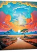 ciel surrealiste sur paysage desertique ciel surréaliste sur paysage désertique