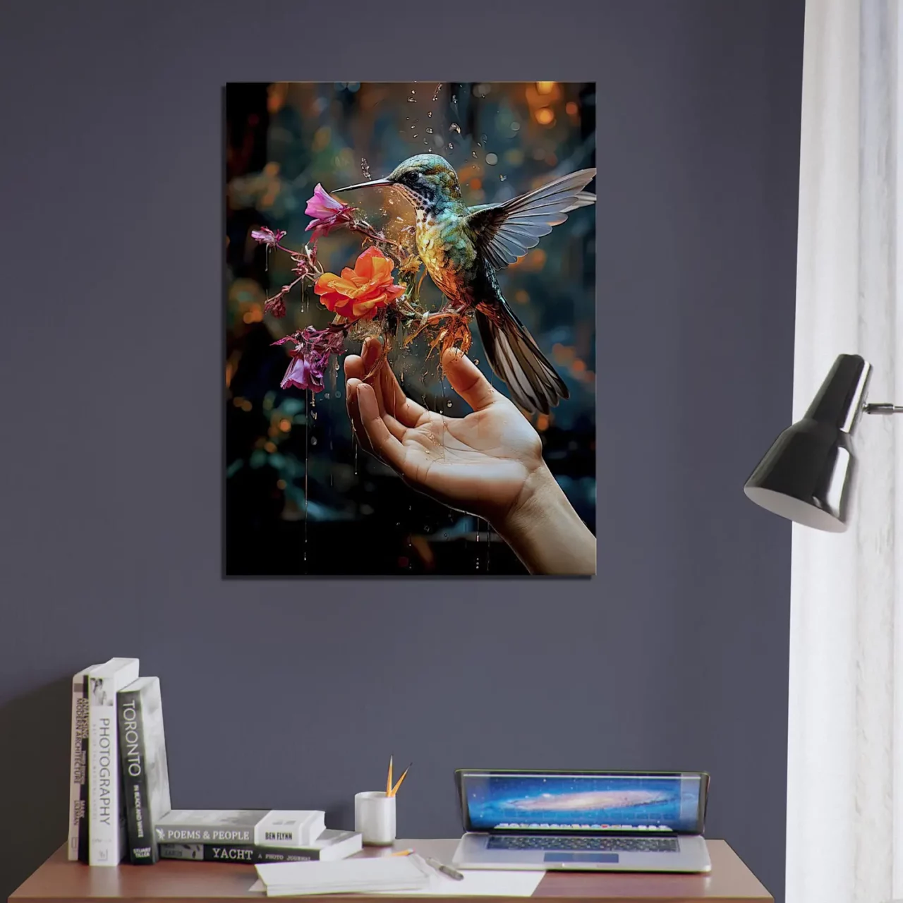 Cadre mural Colibri mangeant dans la main colibri mangeant dans la main