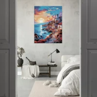 Côte Grecque au coucher du soleil côte grecque au coucher du soleil