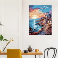 Côte Grecque au coucher du soleil côte grecque au coucher du soleil