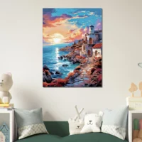 Côte Grecque au coucher du soleil côte grecque au coucher du soleil