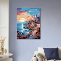 Côte Grecque au coucher du soleil côte grecque au coucher du soleil