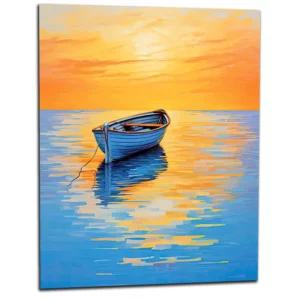 Coucher de soleil sur l’eau abstrait