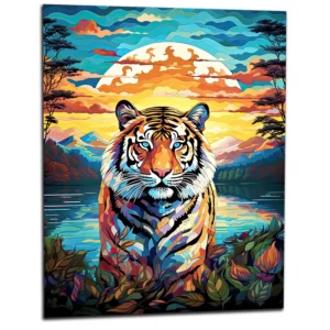 Gardien mystique Tigre au crépuscule