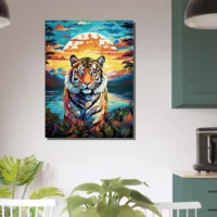 gardien mystique tigre au crépuscule