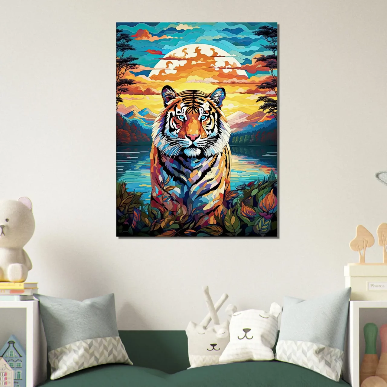 gardien mystique tigre au crépuscule