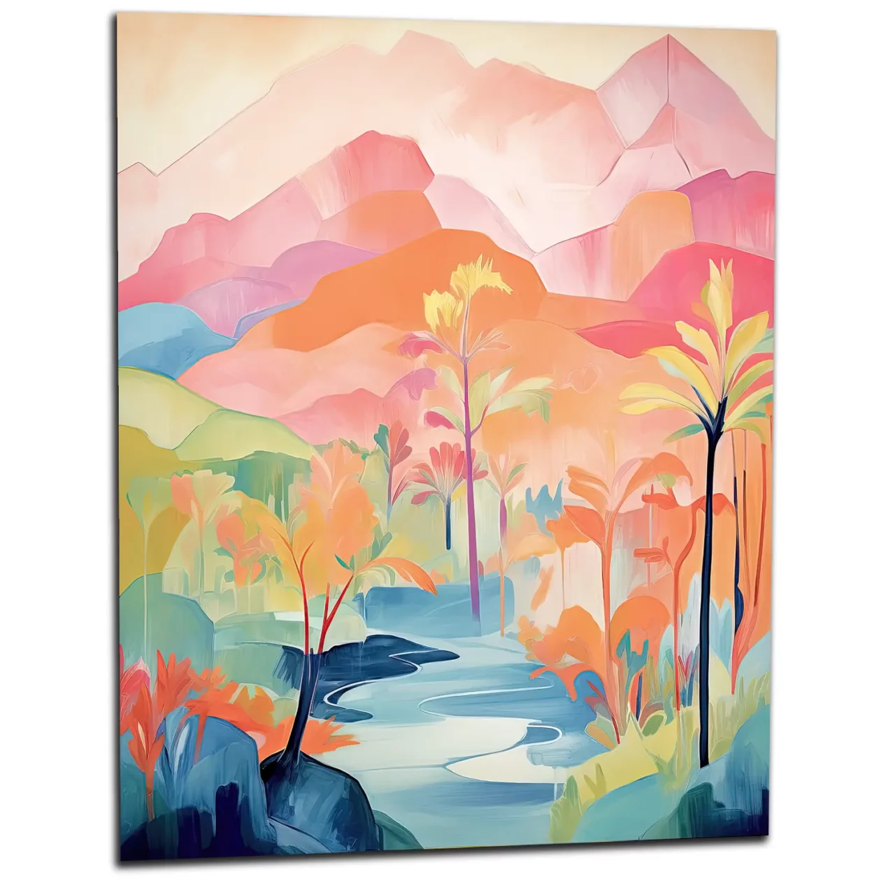 Tableau Guadeloupe, Oasis Tropicale aquarelle pastel guadeloupe, oasis tropicale aquarelle pastel