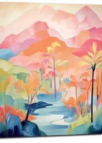Tableau Guadeloupe, Oasis Tropicale aquarelle pastel guadeloupe, oasis tropicale aquarelle pastel
