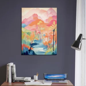 Tableau Guadeloupe, Oasis Tropicale aquarelle pastel guadeloupe, oasis tropicale aquarelle pastel