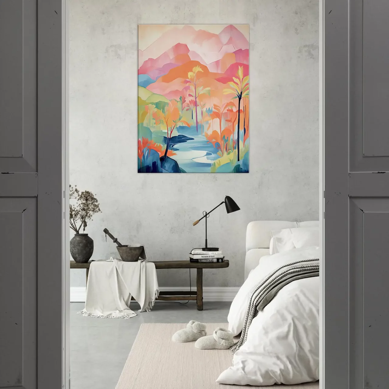 Tableau Guadeloupe, Oasis Tropicale aquarelle pastel guadeloupe, oasis tropicale aquarelle pastel