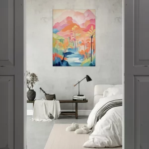 Tableau Guadeloupe, Oasis Tropicale aquarelle pastel guadeloupe, oasis tropicale aquarelle pastel