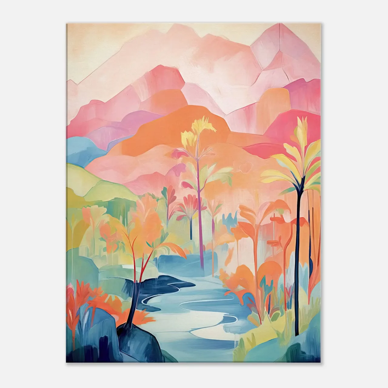 Tableau Guadeloupe, Oasis Tropicale aquarelle pastel guadeloupe, oasis tropicale aquarelle pastel