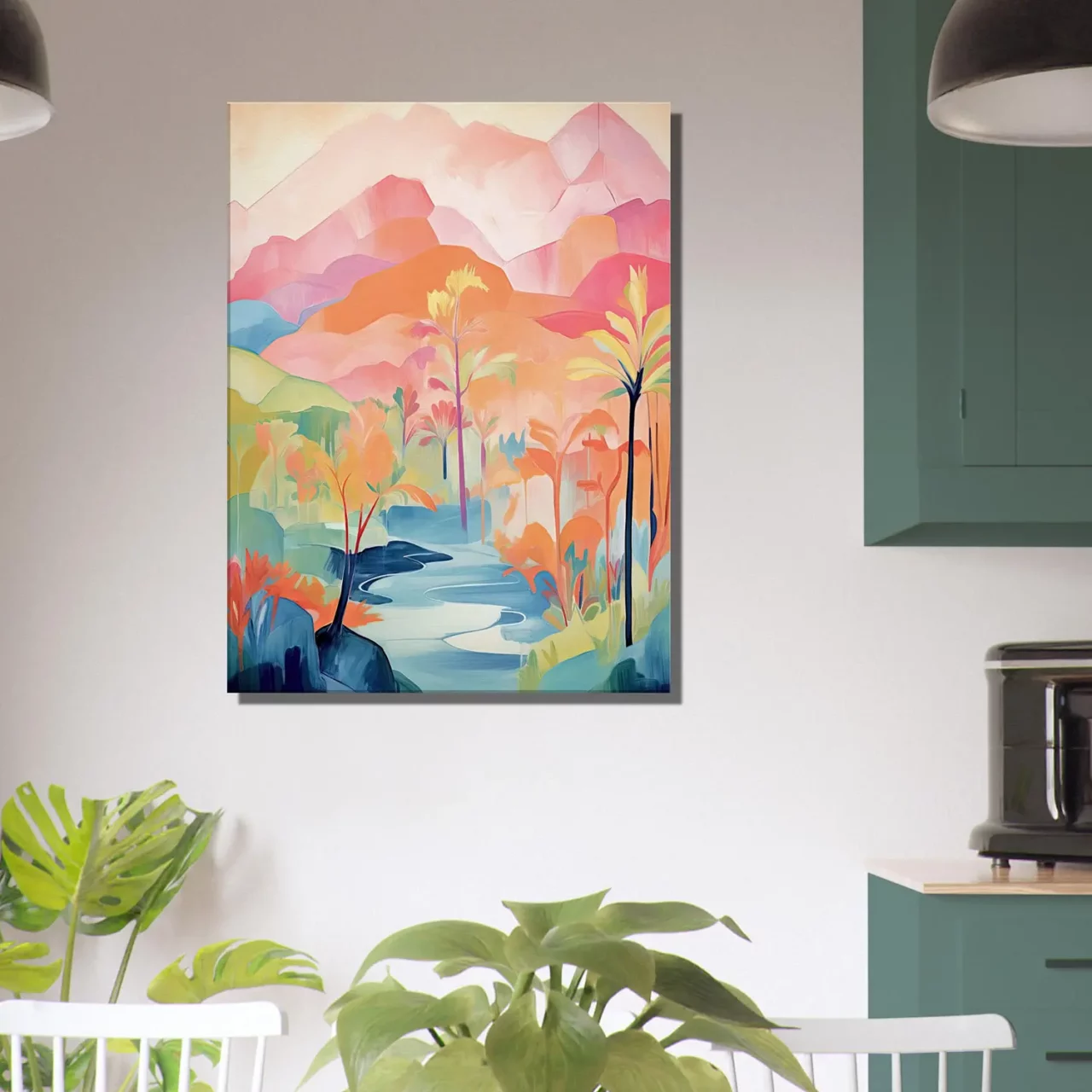 Tableau Guadeloupe, Oasis Tropicale aquarelle pastel guadeloupe, oasis tropicale aquarelle pastel