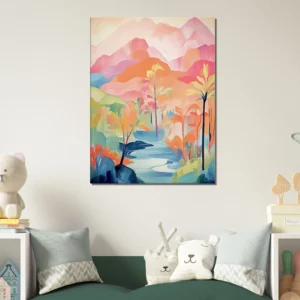 Tableau Guadeloupe, Oasis Tropicale aquarelle pastel guadeloupe, oasis tropicale aquarelle pastel