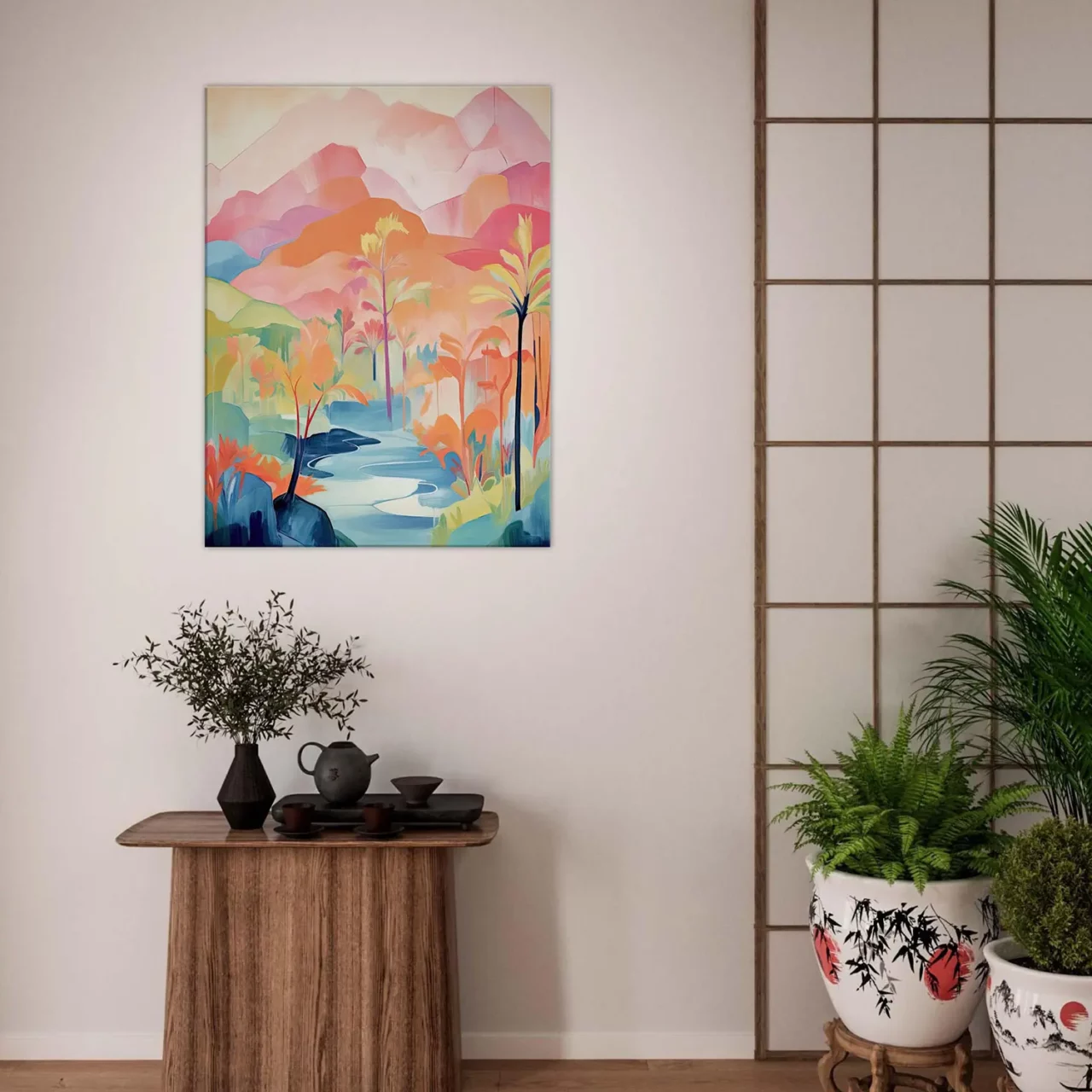 Tableau Guadeloupe, Oasis Tropicale aquarelle pastel guadeloupe, oasis tropicale aquarelle pastel