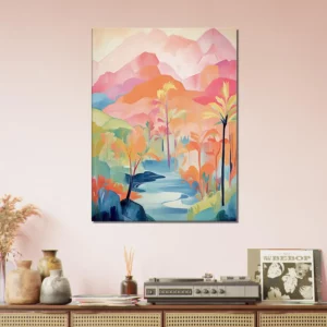 Tableau Guadeloupe, Oasis Tropicale aquarelle pastel guadeloupe, oasis tropicale aquarelle pastel