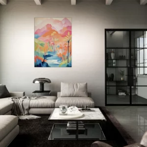 Tableau Guadeloupe, Oasis Tropicale aquarelle pastel guadeloupe, oasis tropicale aquarelle pastel