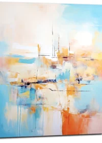 Tableau Horizon Breton Abstrait, teintes douces horizon breton abstrait, teintes douces