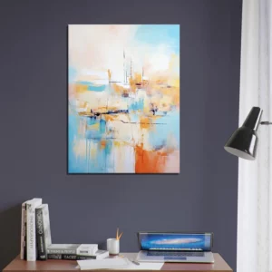 Tableau Horizon Breton Abstrait, teintes douces horizon breton abstrait, teintes douces