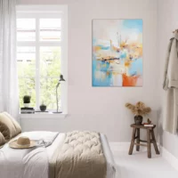 horizon breton abstrait, teintes douces