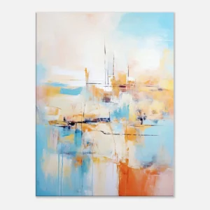 Tableau Horizon Breton Abstrait, teintes douces horizon breton abstrait, teintes douces