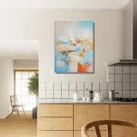 horizon breton abstrait, teintes douces