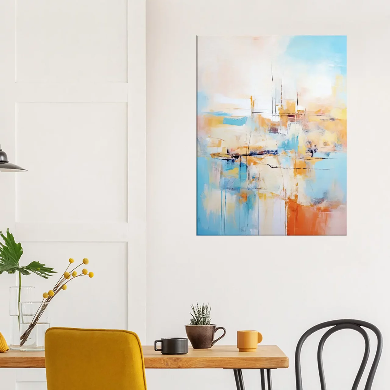 Tableau Horizon Breton Abstrait, teintes douces horizon breton abstrait, teintes douces