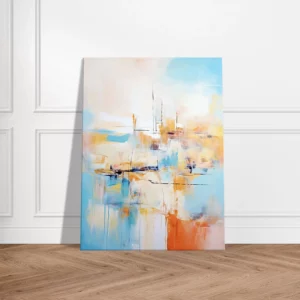 Tableau Horizon Breton Abstrait, teintes douces horizon breton abstrait, teintes douces